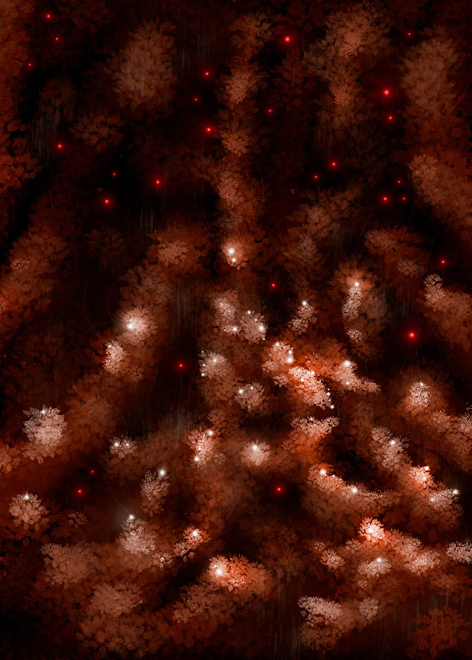 In the evening red