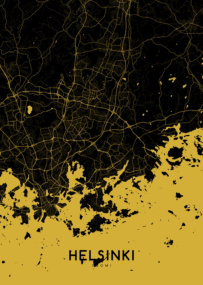 Helsinki map gold