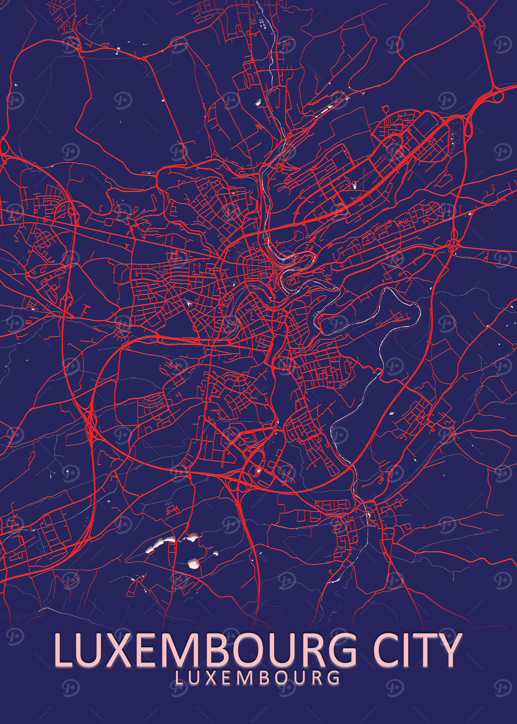 Luxembourg City Map