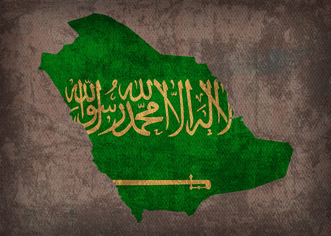 Saudi Arabia Flag Map