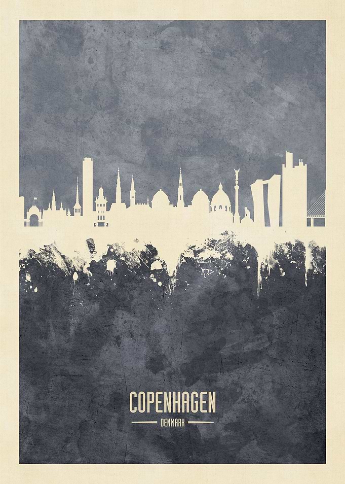Copenhagen Denmark Skyline