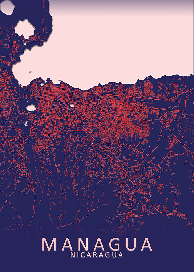 Managua Nicaragua City Map