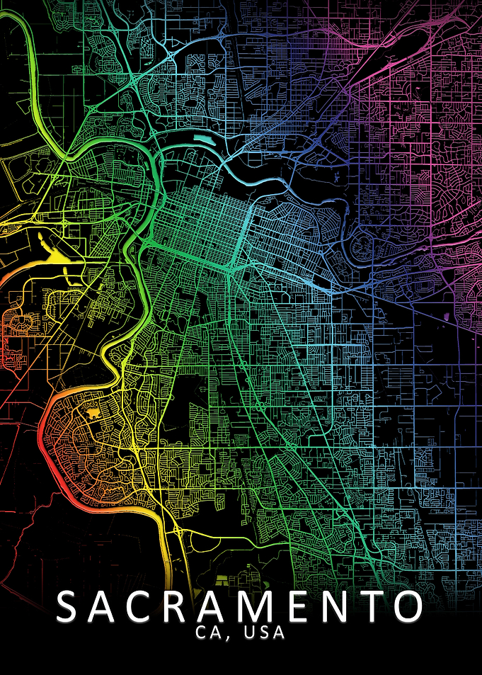Sacramento CA USA City Map