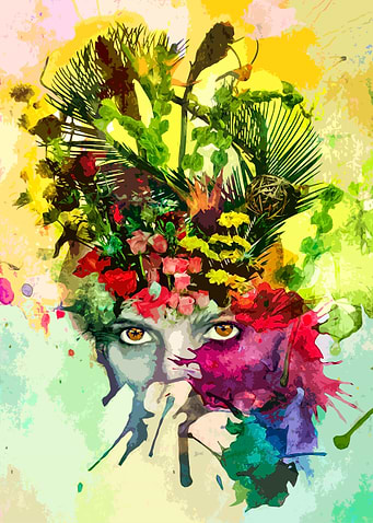 Tropical Woman Flowers