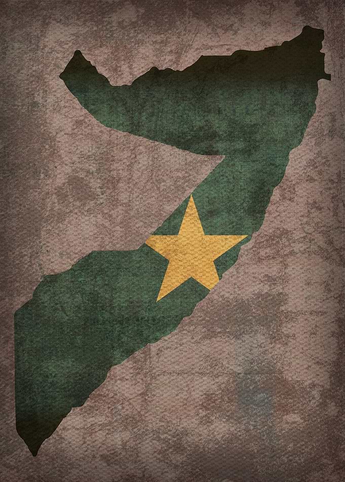 Somalia Country Flag Map