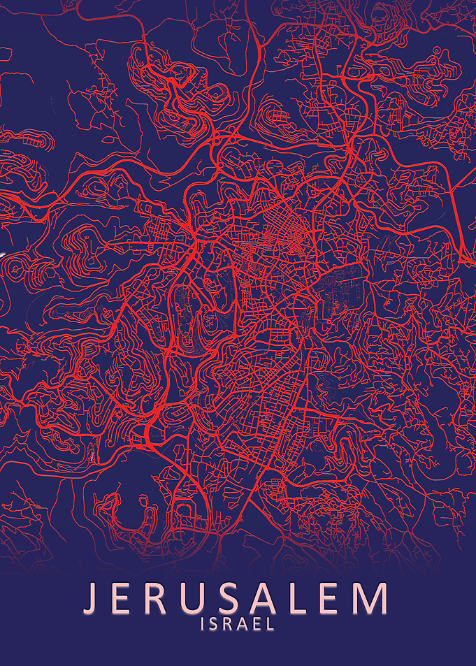Jerusalem Israel City Map