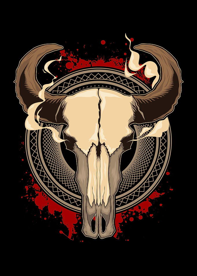Angry Cow Skull