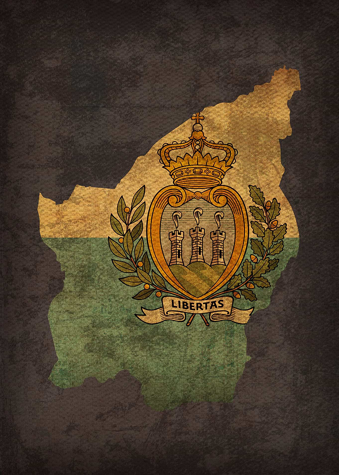 San Marino Flag Map