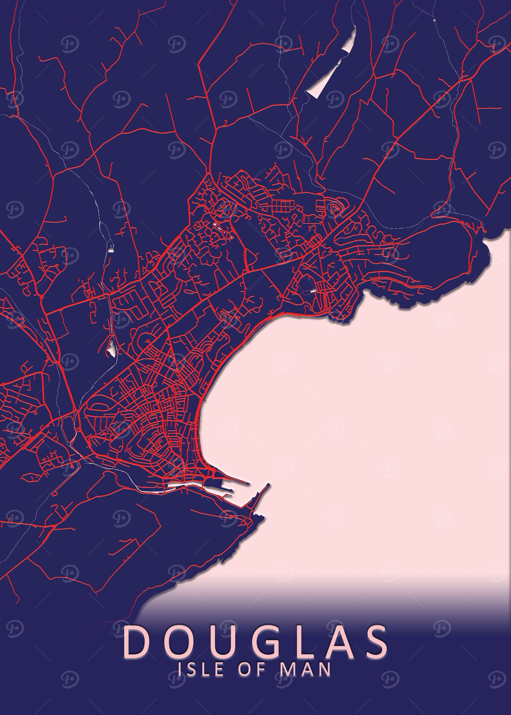 Douglas Isle of Man Map
