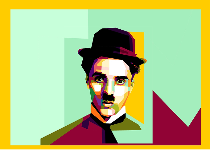 Carlie Chaplin colourfull