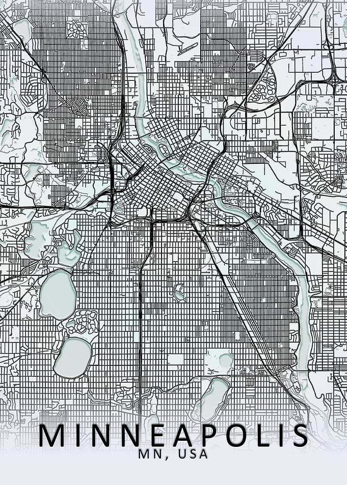 Minneapolis USA City Map