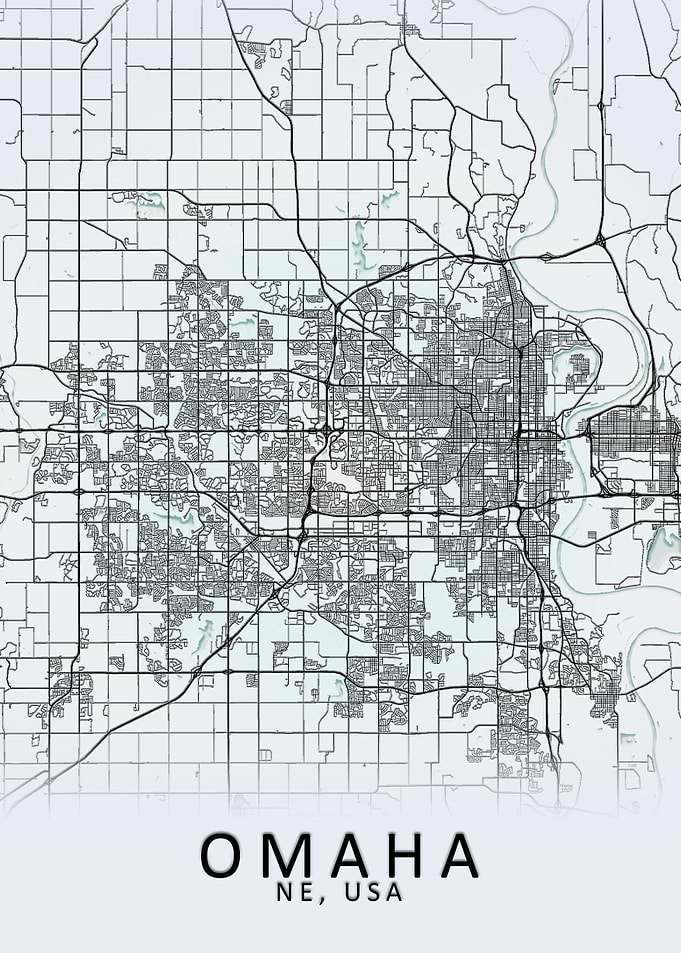 Omaha NE USA City Map