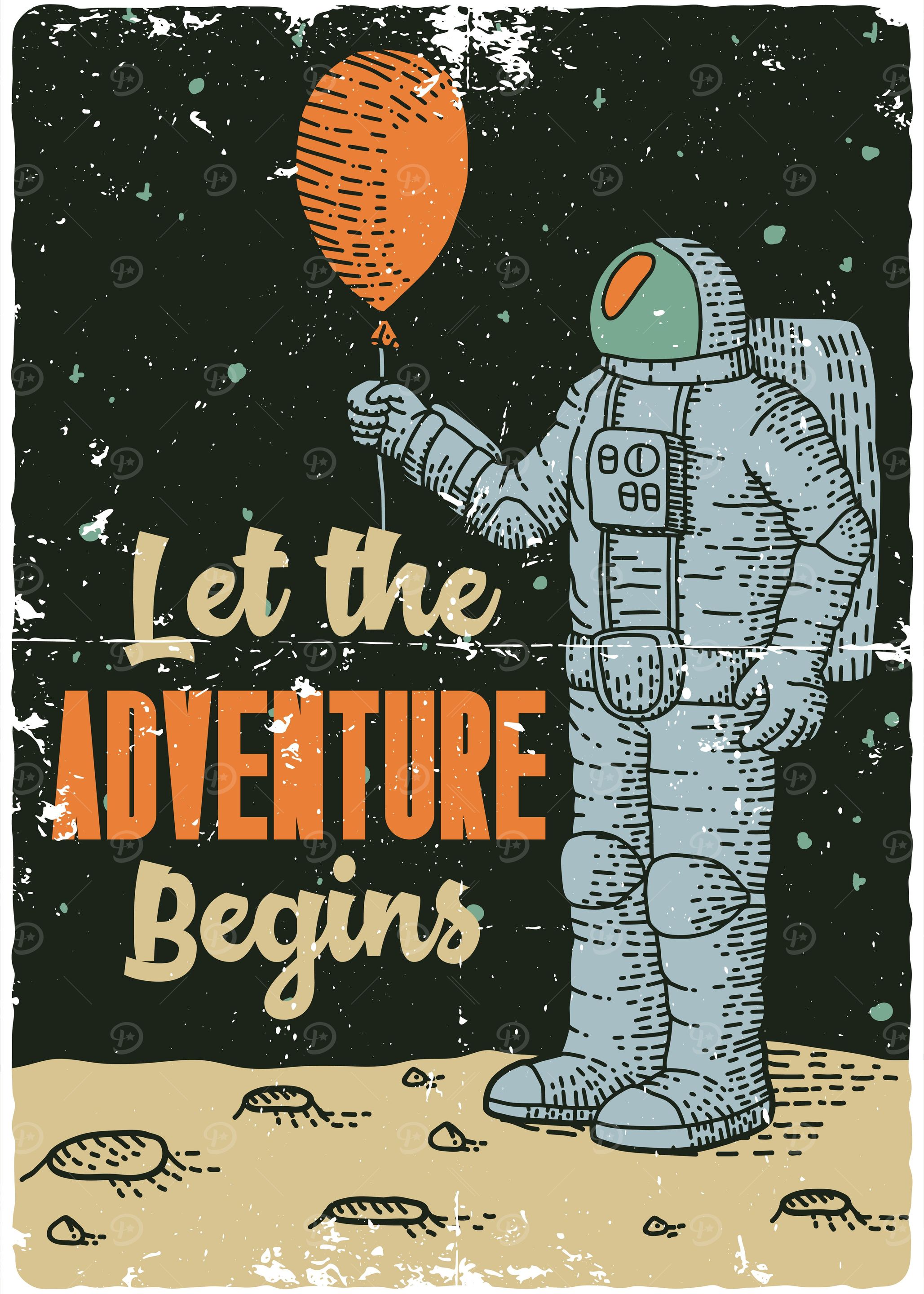 Astronaut on the moon