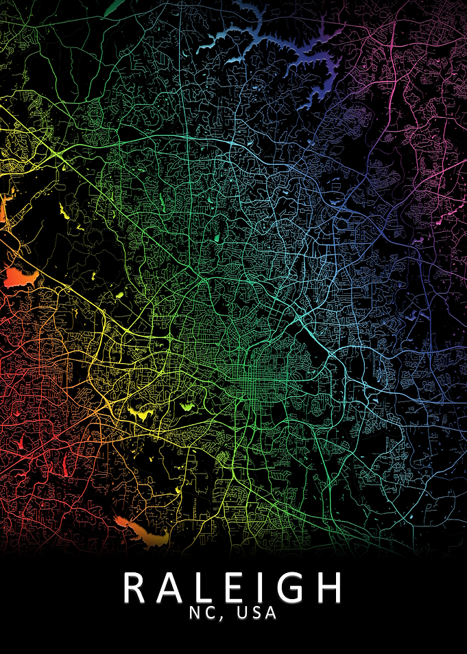 Raleigh NC USA City Map