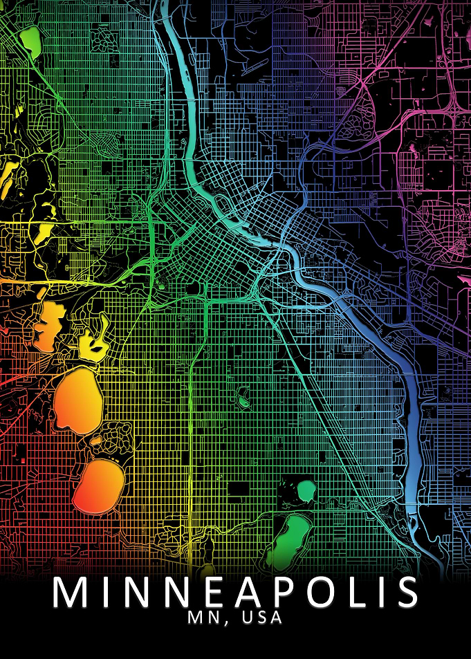 Minneapolis USA City Map