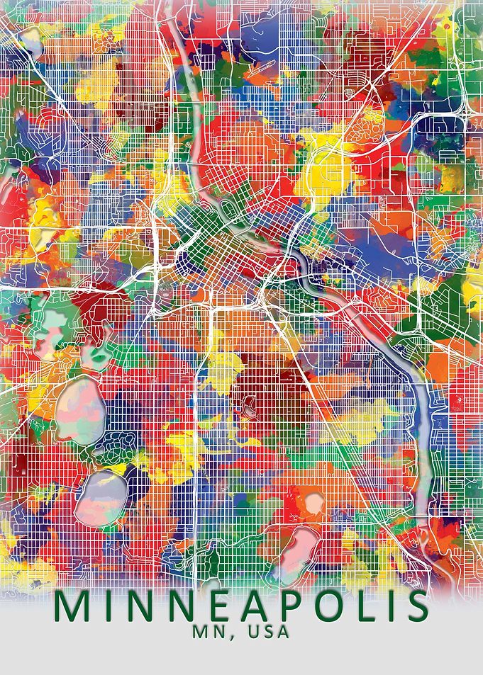 Minneapolis USA City Map