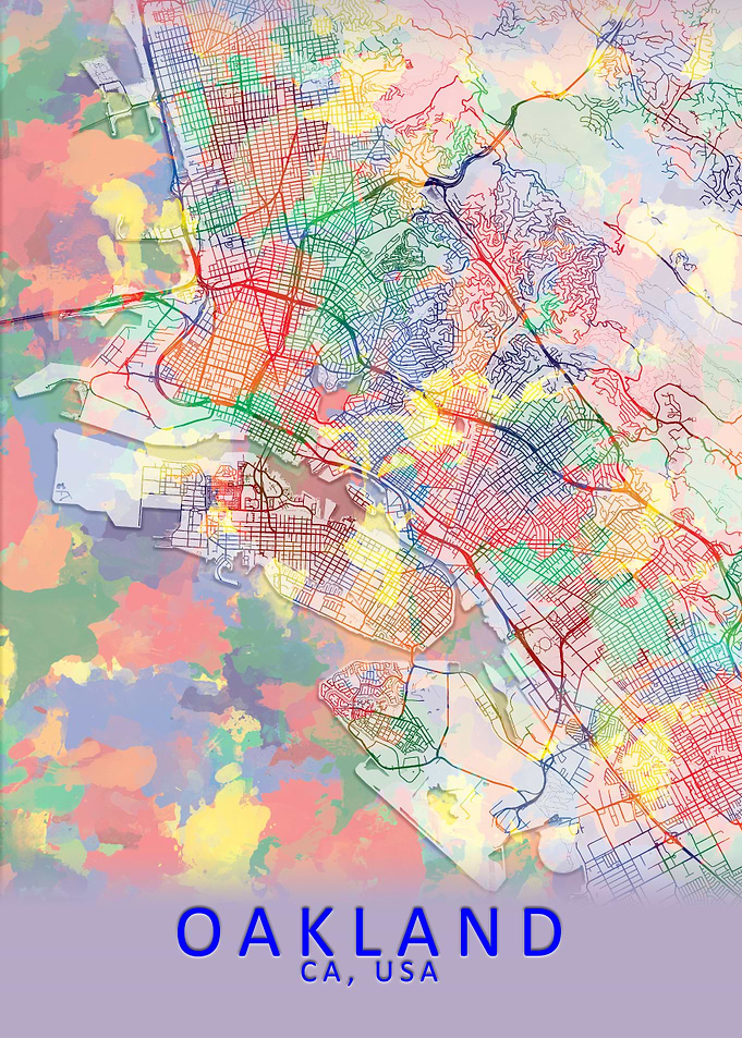 Oakland CA USA City Map