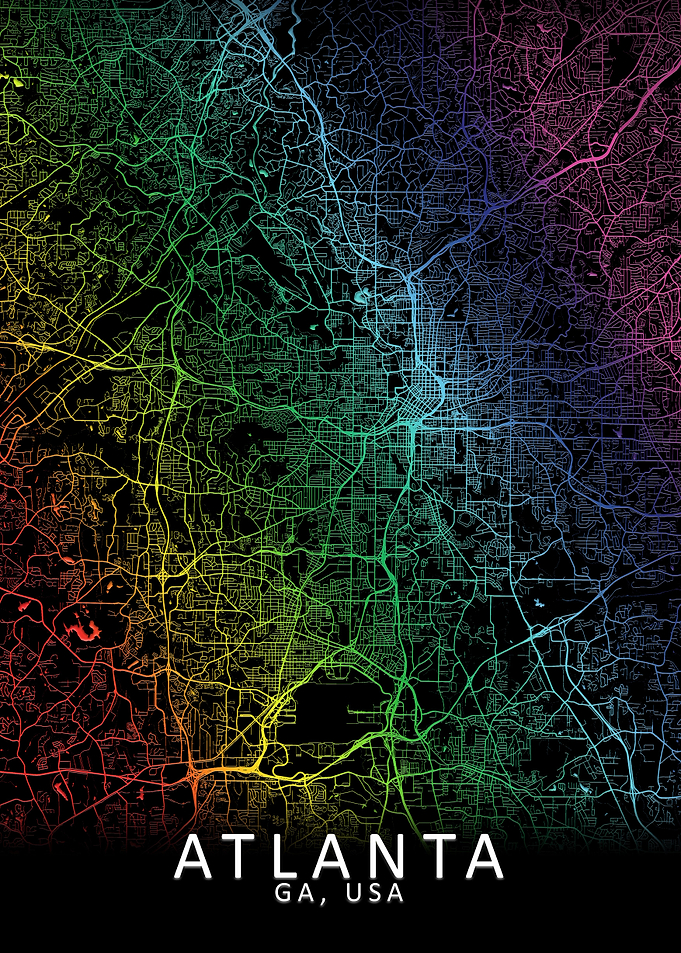 Atlanta GA USA City Map