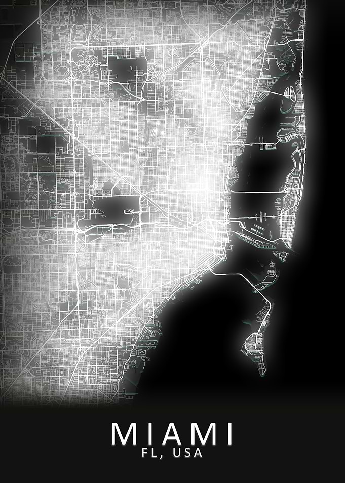 Miami FL USA City Map