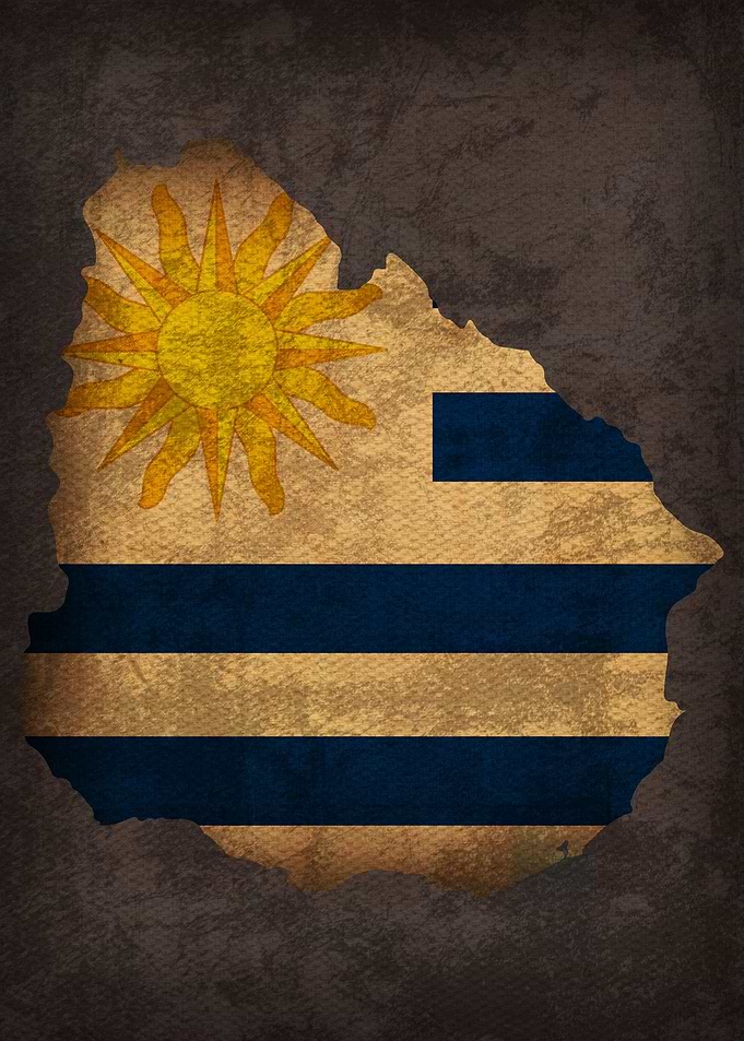Uruguay Country Flag Map