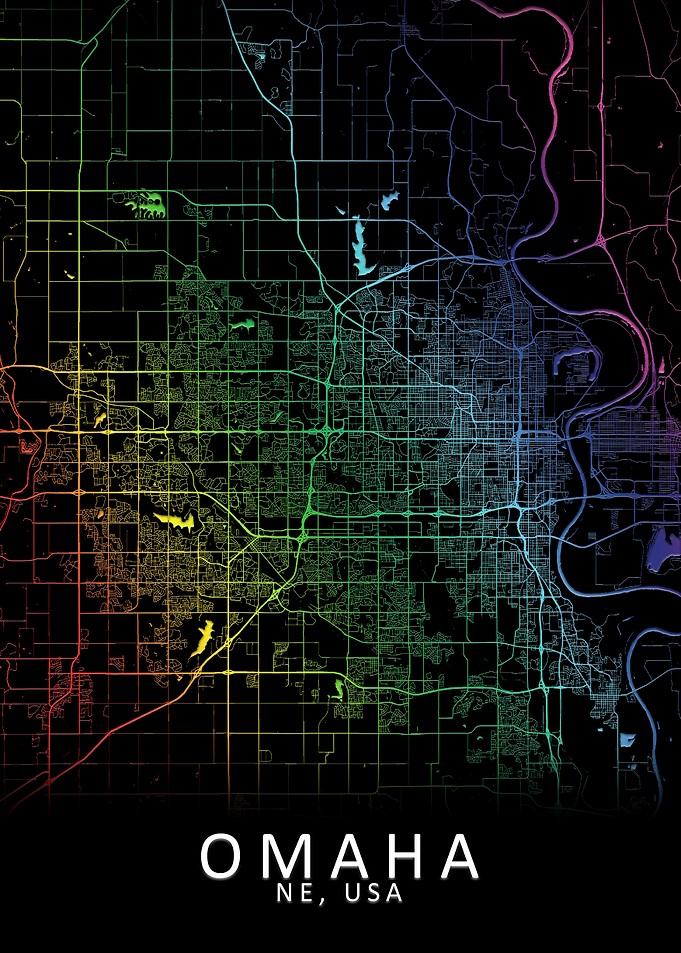 Omaha NE USA City Map