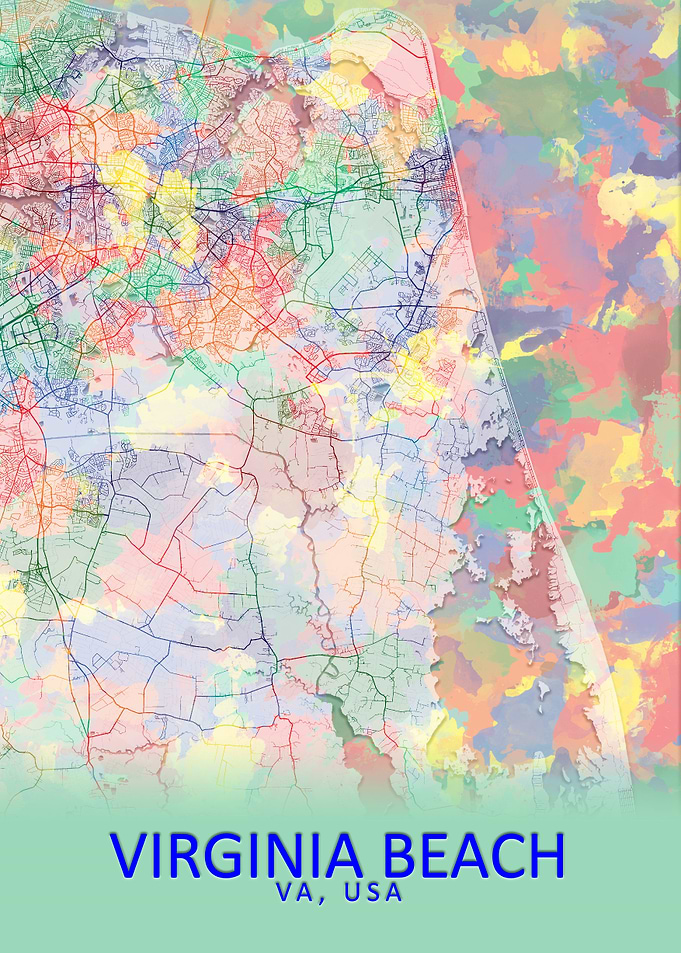 Virginia Beach USA Map
