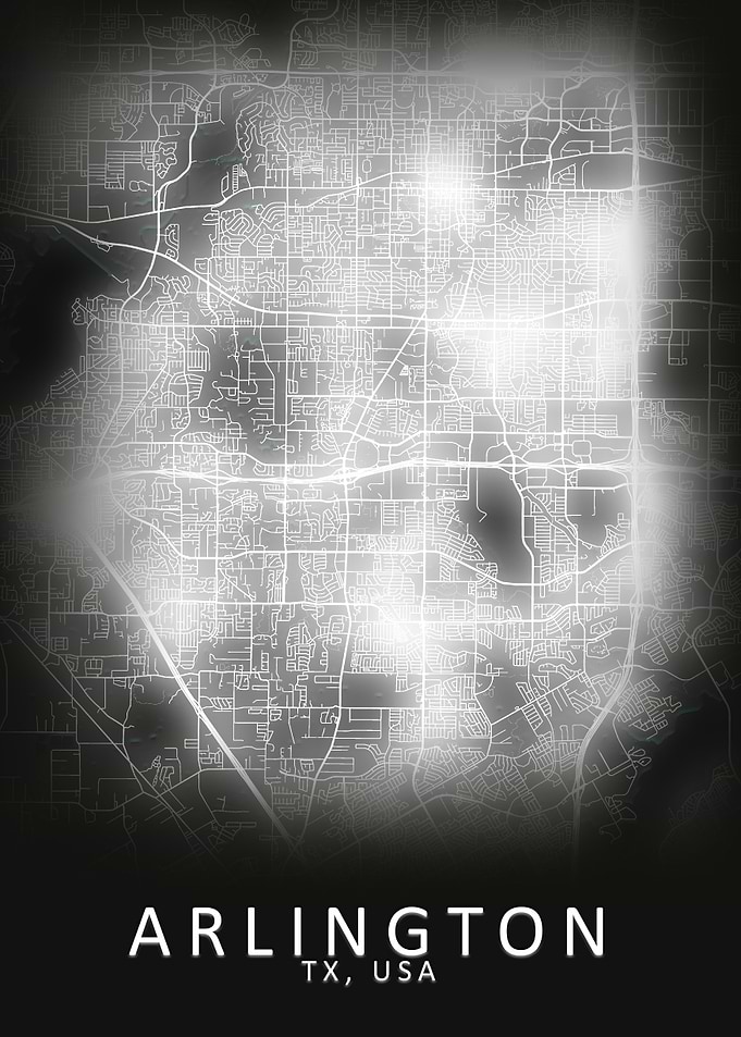 Arlington TX USA City Map