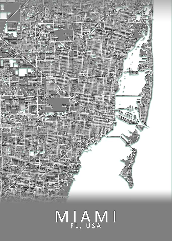 Miami FL USA City Map