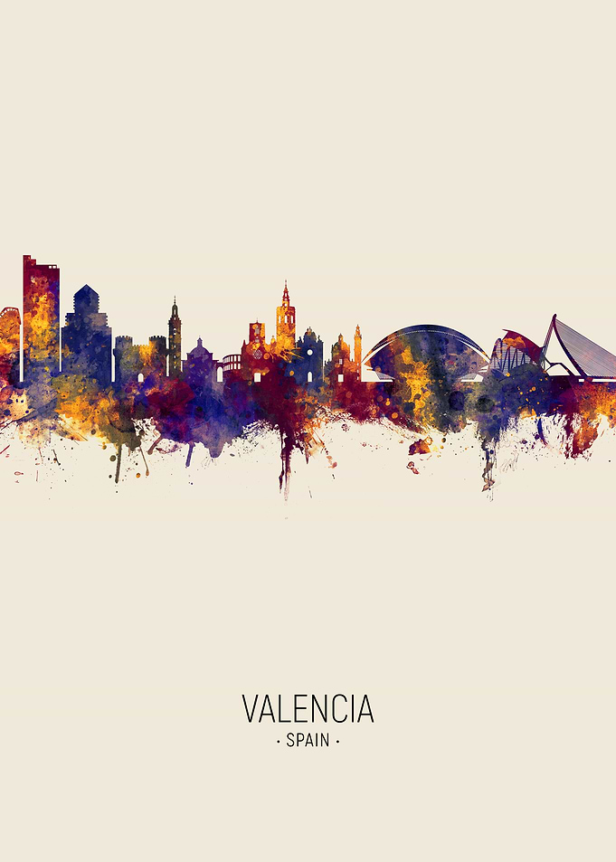 Valencia Spain Skyline