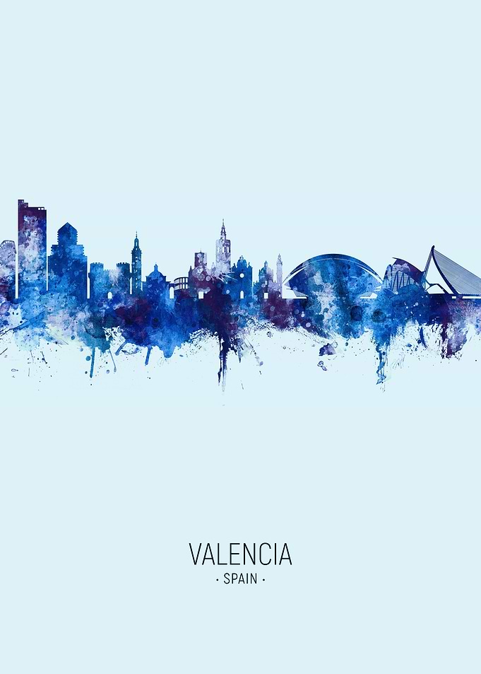 Valencia Spain Skyline