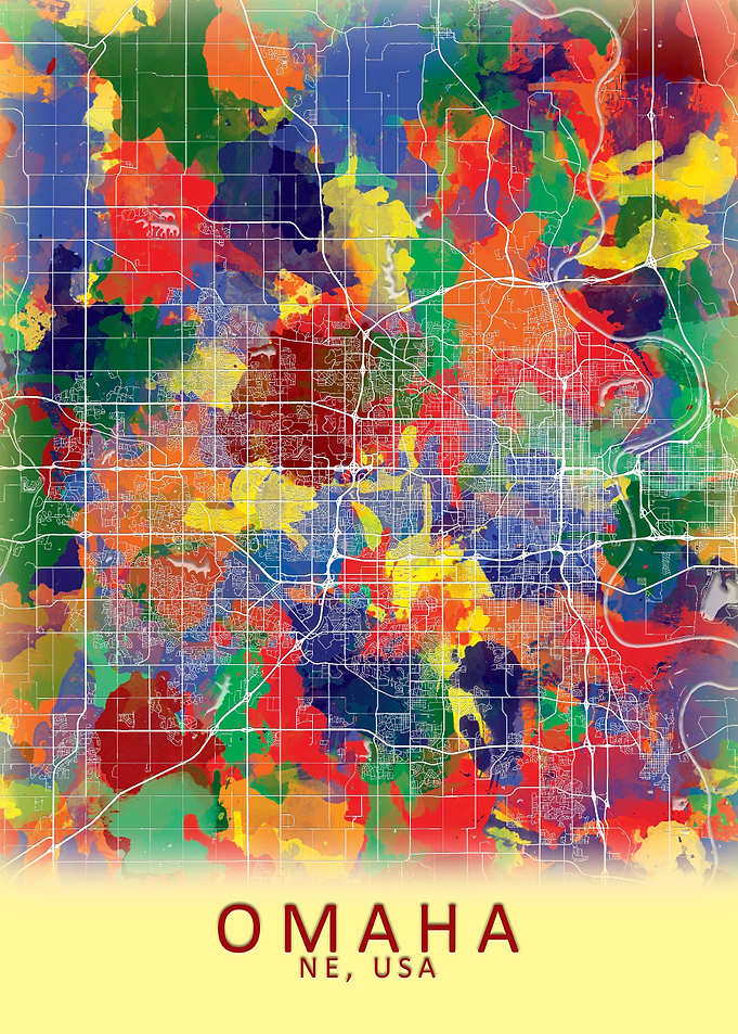 Omaha NE USA City Map