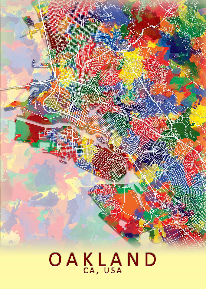 Oakland CA USA City Map