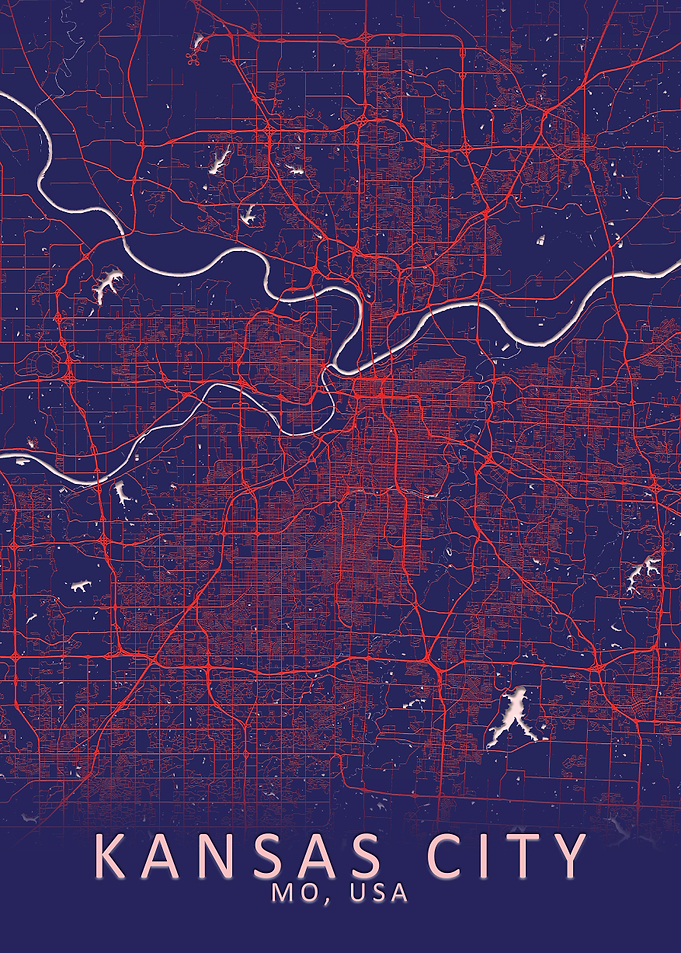 Kansas City USA City Map