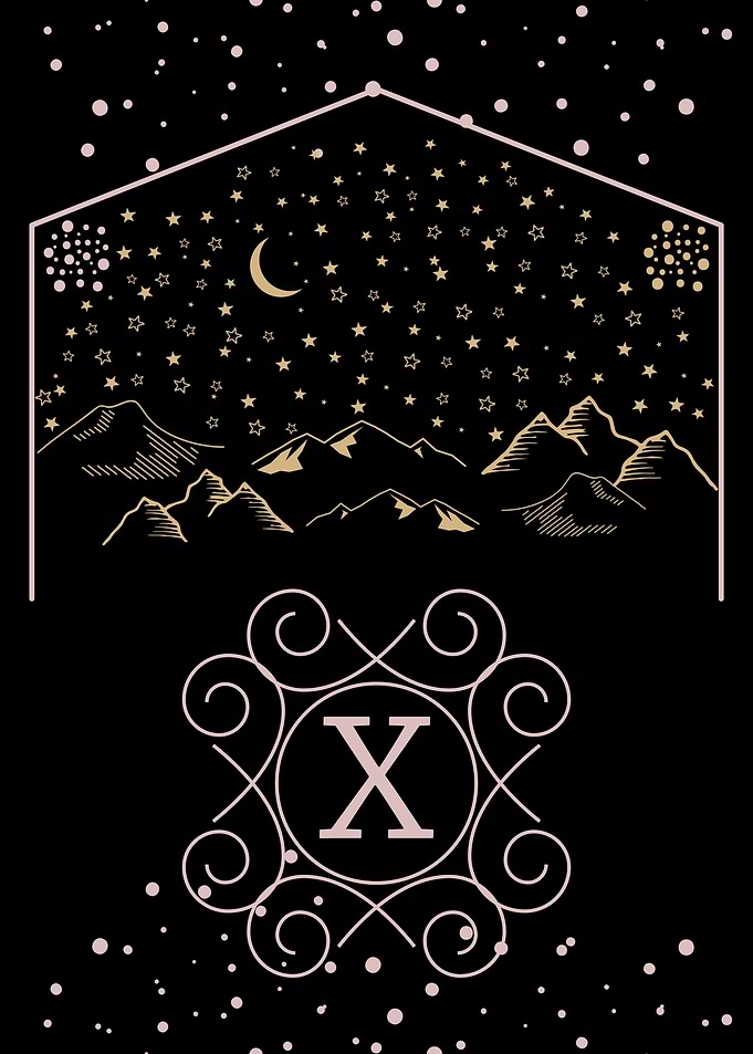 Starry Night Monogram X