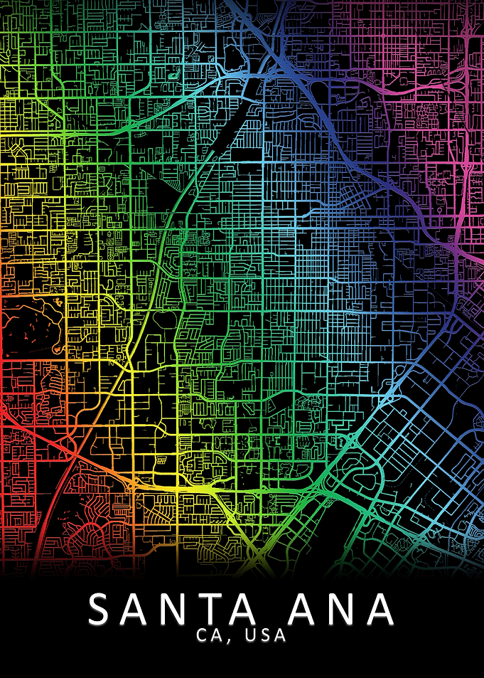 Santa Ana CA USA City Map