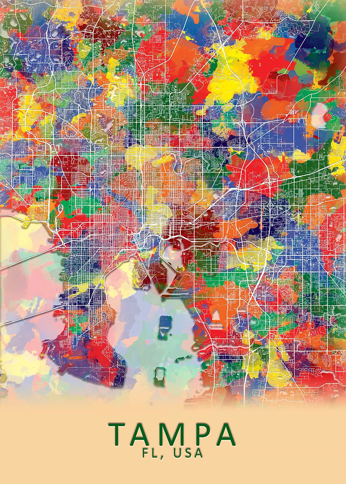 Tampa FL USA City Map