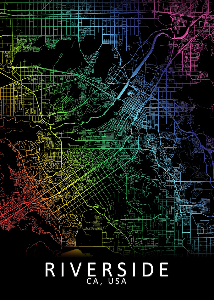 Riverside CA USA City Map