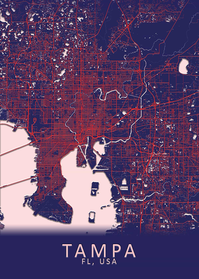 Tampa FL USA City Map