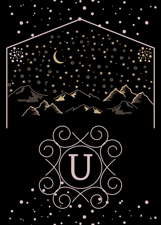 Starry Night Monogram U