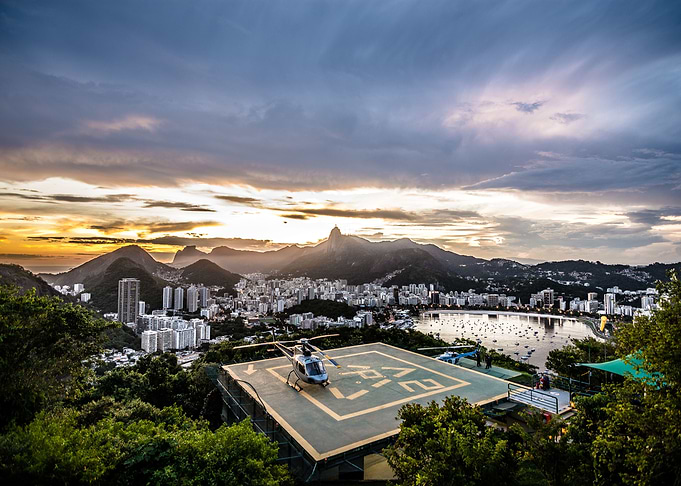 A helicopter at Rio