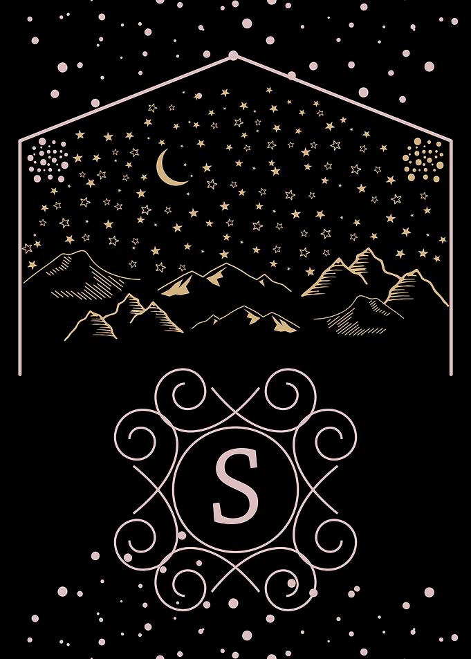 Starry Night Monogram S