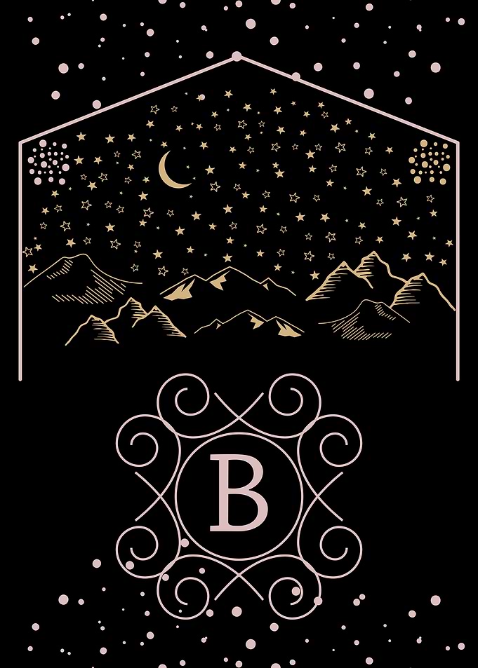 Starry Night Monogram B