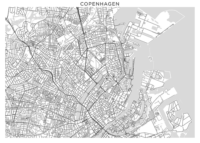 Copenhagen grey map