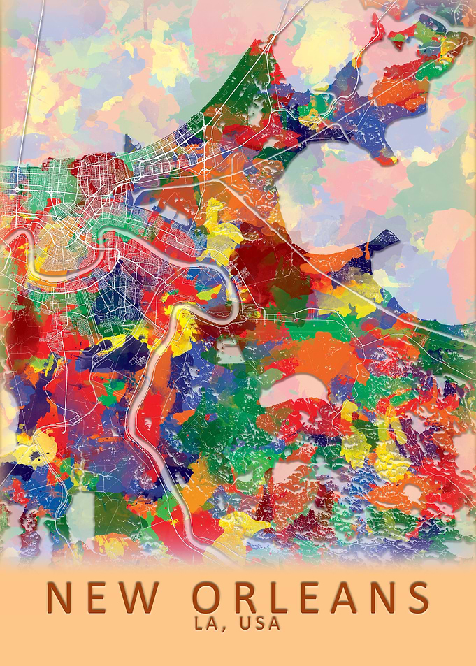 New Orleans USA City Map