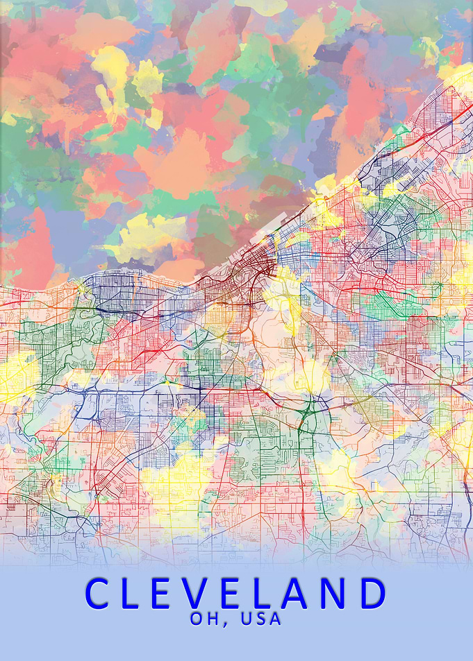 Cleveland OH USA City Map