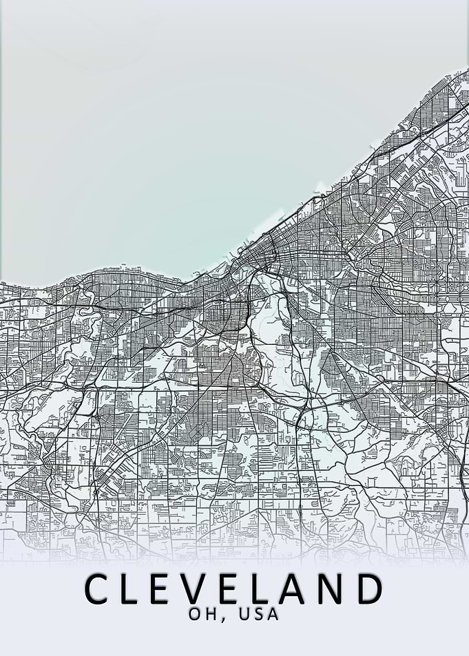 Cleveland OH USA City Map