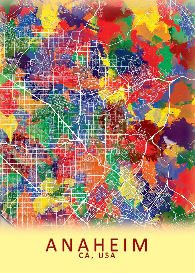 Anaheim CA USA City Map