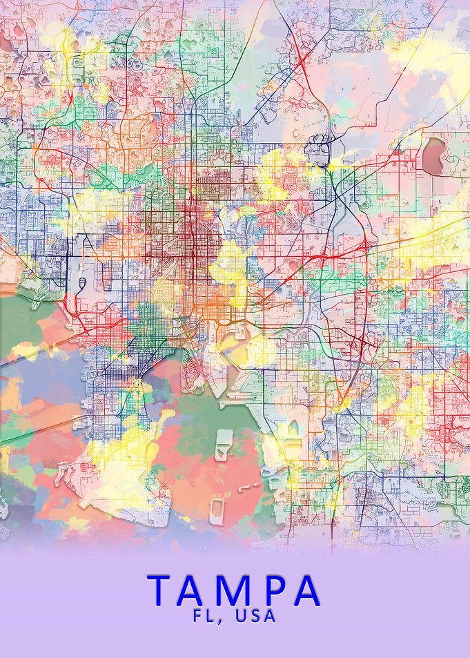 Tampa FL USA City Map