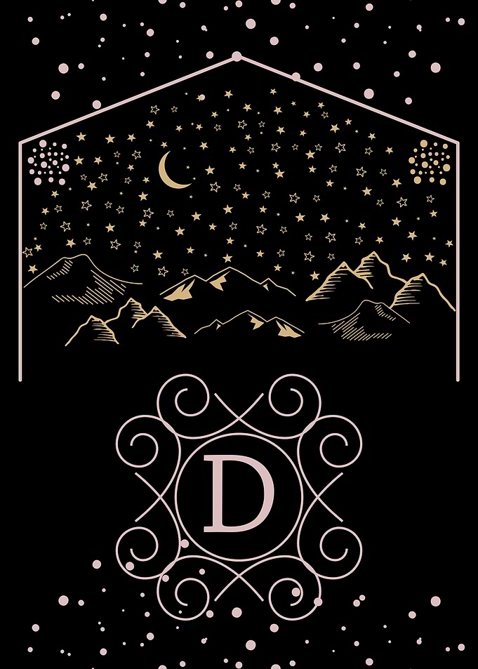 Starry Night Monogram D