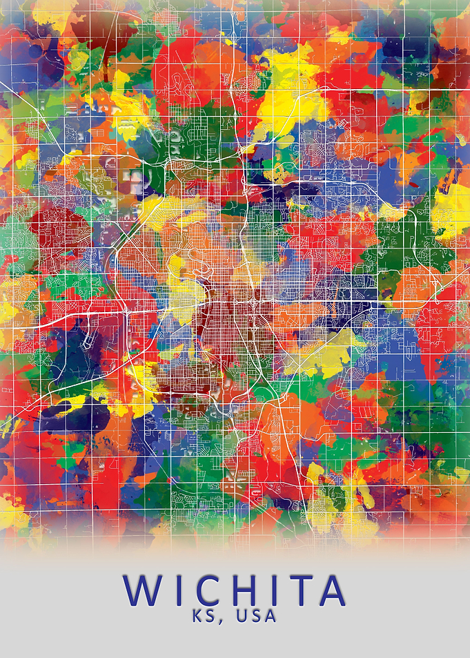 Wichita KS USA City Map